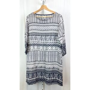 Garnet Hill Black and White Patterned Dress